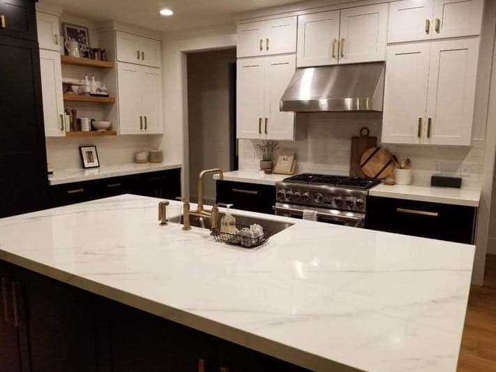 Open-concept kitchen renovation completed by K&M in 2 weeks